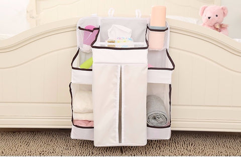 Hanging Bedside Diaper Storage Bag Baby Crib Nursing Bottle Toy Closet Accessories