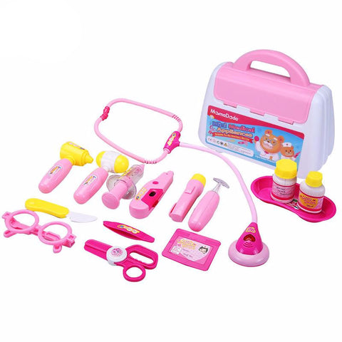 Girl Doctor Nurse Medical Kit Pretend & Play Learning Playset With Durable Box
