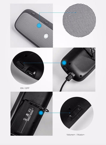 Sunvisor Wireless Bluetooth Handsfree Car Speakerphone Audio Music Speaker For iPhone Samsung Smartphones