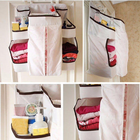Hanging Bedside Diaper Storage Bag Baby Crib Nursing Bottle Toy Closet Accessories